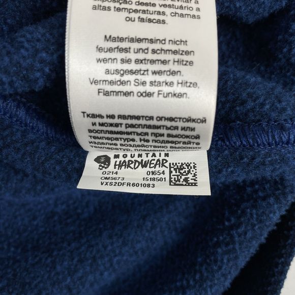 Mountain Hardwear 1/4 Zip‎ Microfleece Pullover Jacket Blue Mens Large - Picture 9 of 9